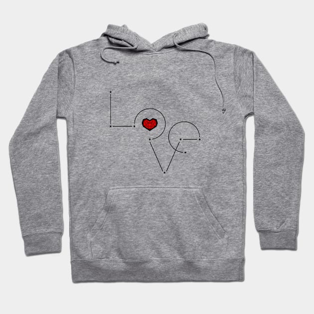 Geometric love Hoodie by AriDesign